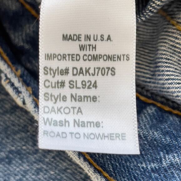 SLVRLAKE Dakota Jeans Road To Nowhere Medium Wash Straight Leg High Rise 29 - Picture 12 of 15